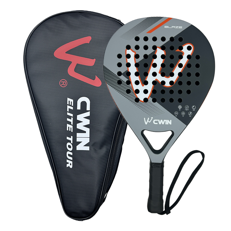 Badminton Racket Carbon - CWIN BLAZE パデルラケット 3K織りカーボンファイバー ソフトEVAコア 滑り止めグリップ