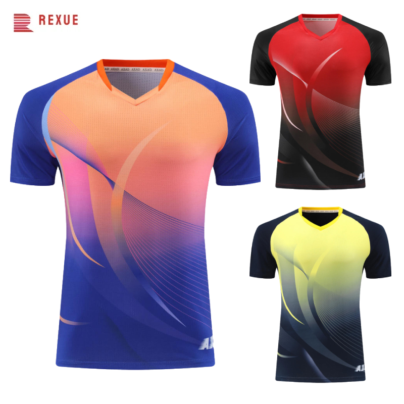 Badminton Jersey - 男性と女性のための卓球ユニフォーム,バドミントンスーツ,ユニセックストップ,半袖,カジュアルスポーツジャージー,夏服,2024