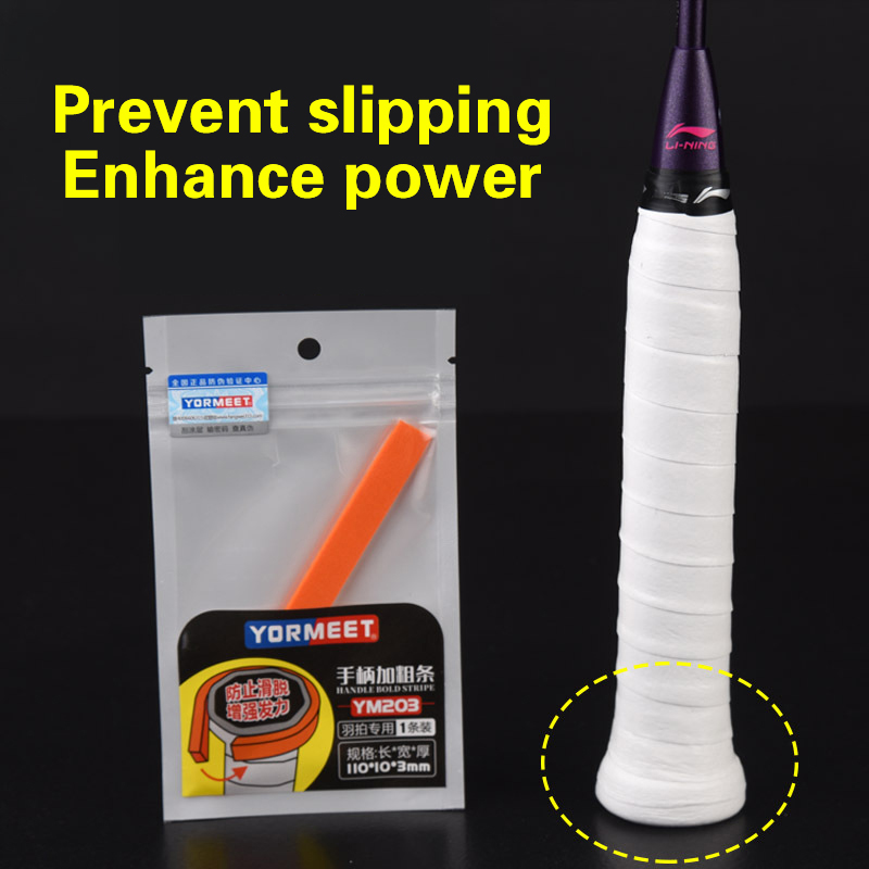 Badminton Grip - バドミントンラケットハンドルグリップエンハンサー テニスラケット用厚手グリップテープ 滑り止め強化パワー 手の滑りを防ぐ