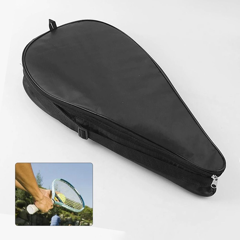 Badminton Bag - オックスフォード布製パドルラケットバッグ防水耐摩耗性テニスラケット収納バッグ保護黒ラケットショルダーバッグ