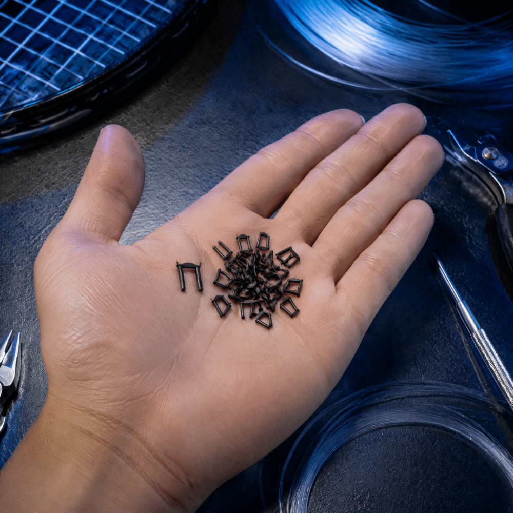 Badminton Materi - ナイロン素材バドミントンラケットストリングガード 12個のダブルホール付き修理アクセサリー ラケットストリングチューブプロテクター チューブ型デザイン