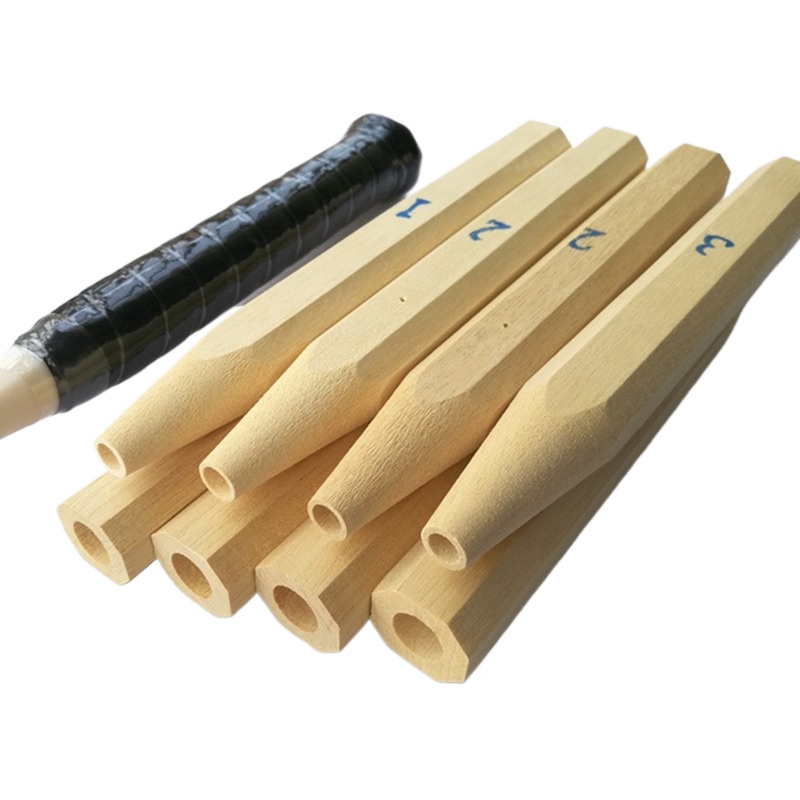 Badminton Grip - バドミントンラケット用木製ハンドル修理 G4 テーパーキャップ、エンドキャップ、ハンドルグリップ、ホワイトポプラ材