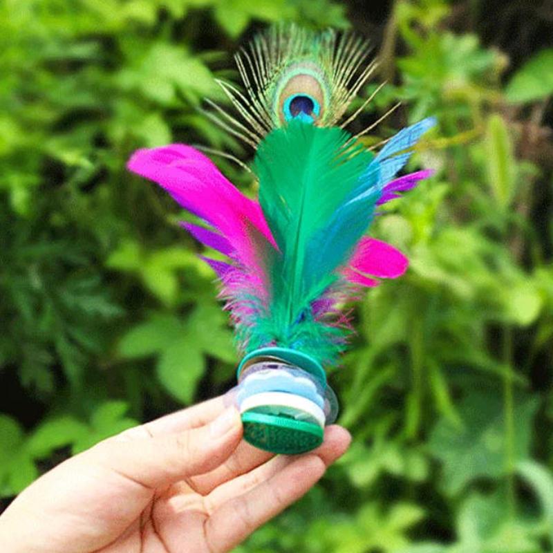 カラフルな羽根の羽根球1個、屋内外フィットネススポーツ活動用 - Feather Shuttlecock のレビューと価格