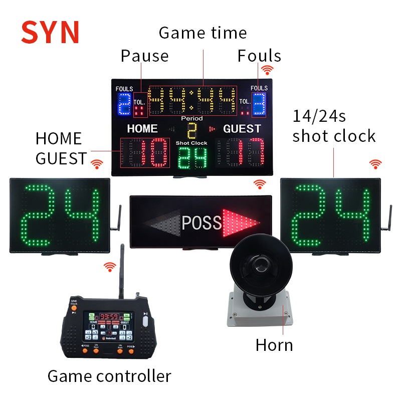 18650内蔵バッテリーまたはデジタルLEDバスケットボール - Scoreboard Digital のレビューと価格