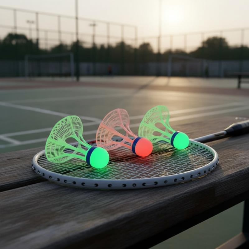 [J] LEDライト付きバドミントンシャトルコック3個入り  - Badminton Shuttlecock のレビューと価格