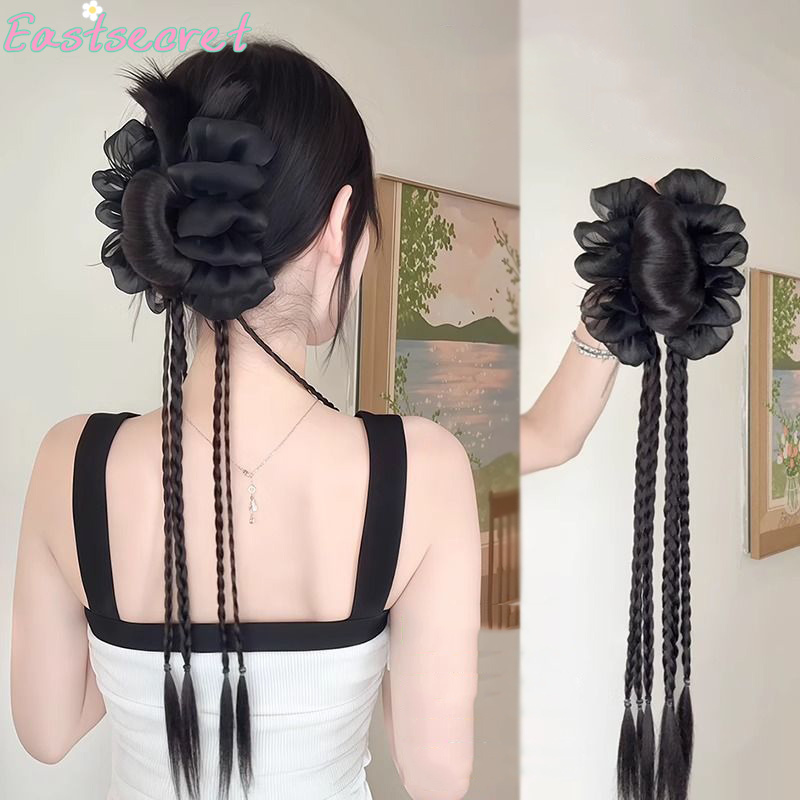黒いリボンが付いた半分結びのヘアクリップ、羽根飾り付きのヘア - Feather Shuttlecock のレビューと価格