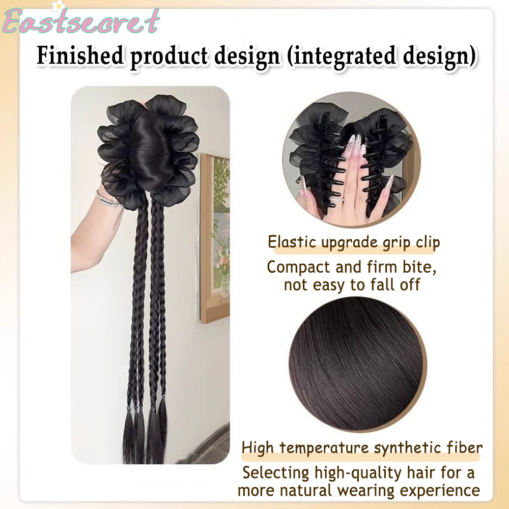 黒いリボンが付いた半分結びのヘアクリップ、羽根飾り付きのヘア - Feather Shuttlecock のレビューと価格