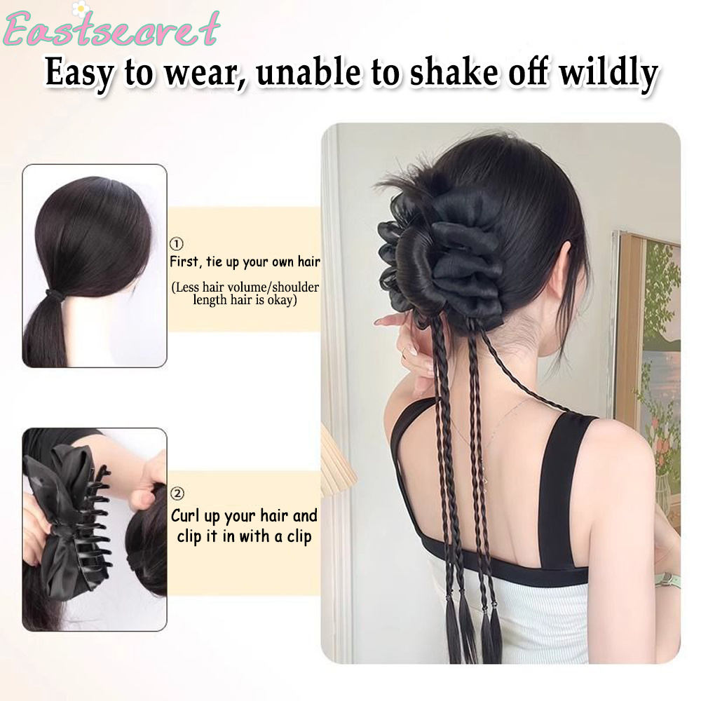 黒いリボンが付いた半分結びのヘアクリップ、羽根飾り付きのヘア - Feather Shuttlecock のレビューと価格