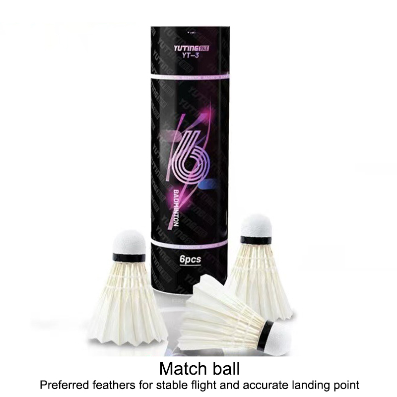 3/6個入りバドミントンボール、白いガチョウの羽根、飛行安定 - Badminton Shuttlecock のレビューと価格