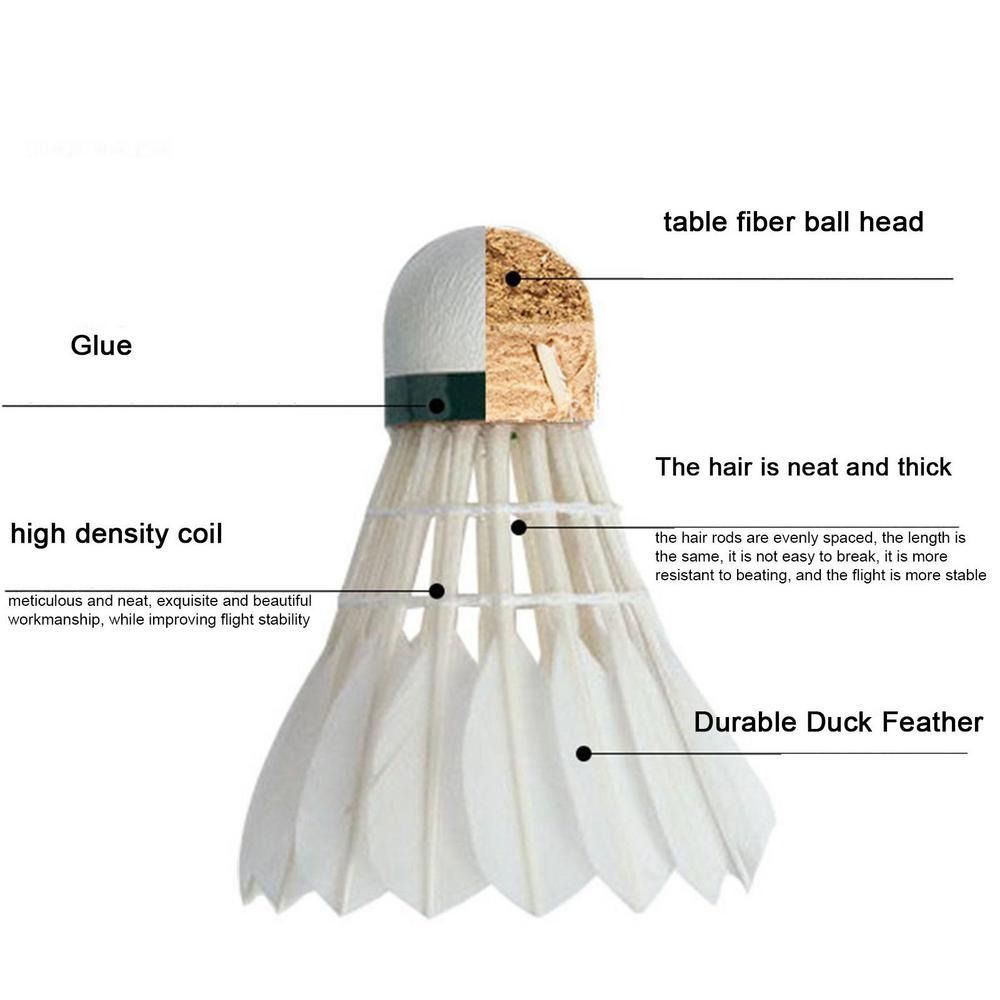 3/6/12 個プロフェッショナルバドミントン羽根黒ガチョウ - Feather Shuttlecock のレビューと価格