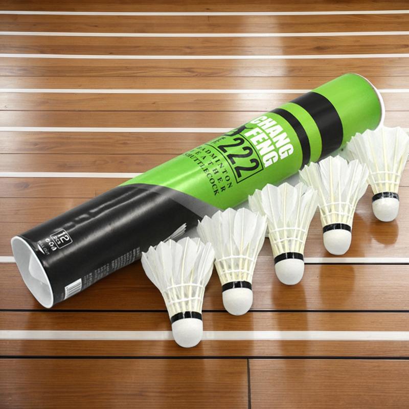 12PC 耐久性のあるバドミントンシャトルコック アヒルの羽 - Feather Shuttlecock のレビューと価格