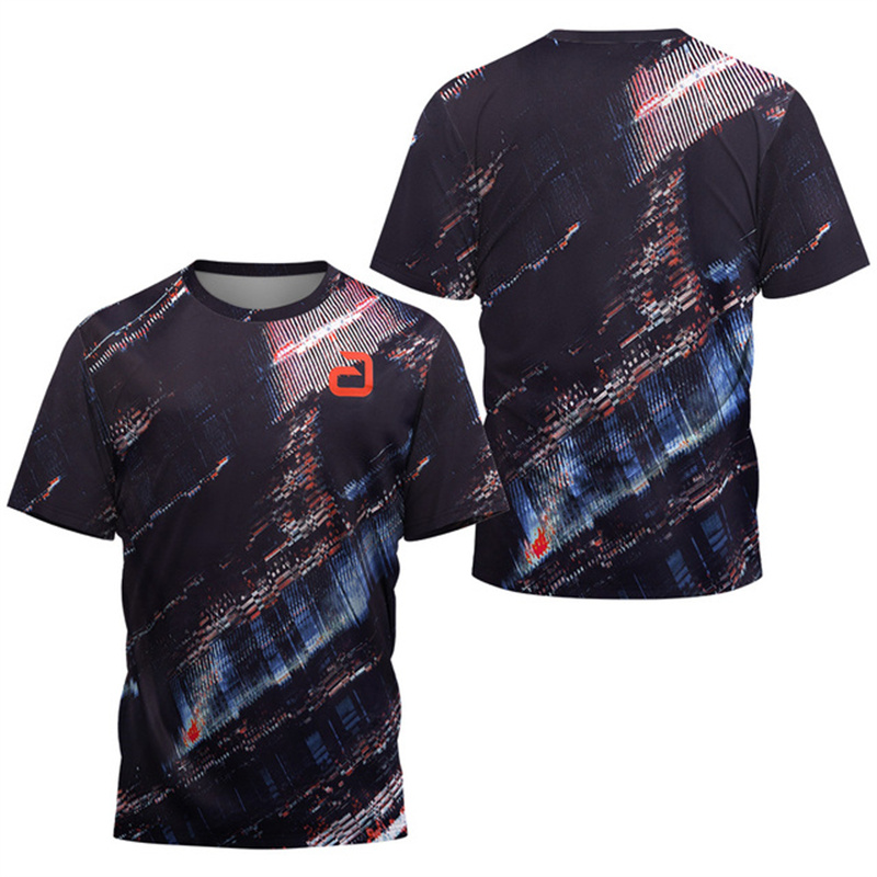 2027-2026年モデル、卓球Tシャツ、波模様、メンズ、夏 - Badminton Jersey のレビューと価格