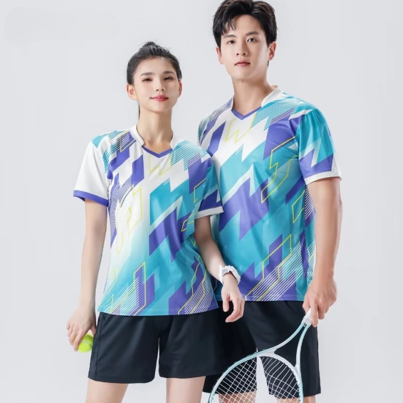 新しいメンズ Tシャツ女性速乾性 Tシャツシャツバドミントン - Badminton Jersey のレビューと価格