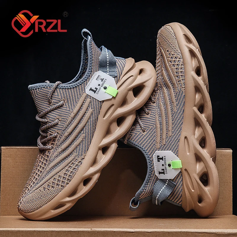 YRZL 男性スポーツランニング黒ジョギングシューズカジュア - Badminton Shoes のレビューと価格