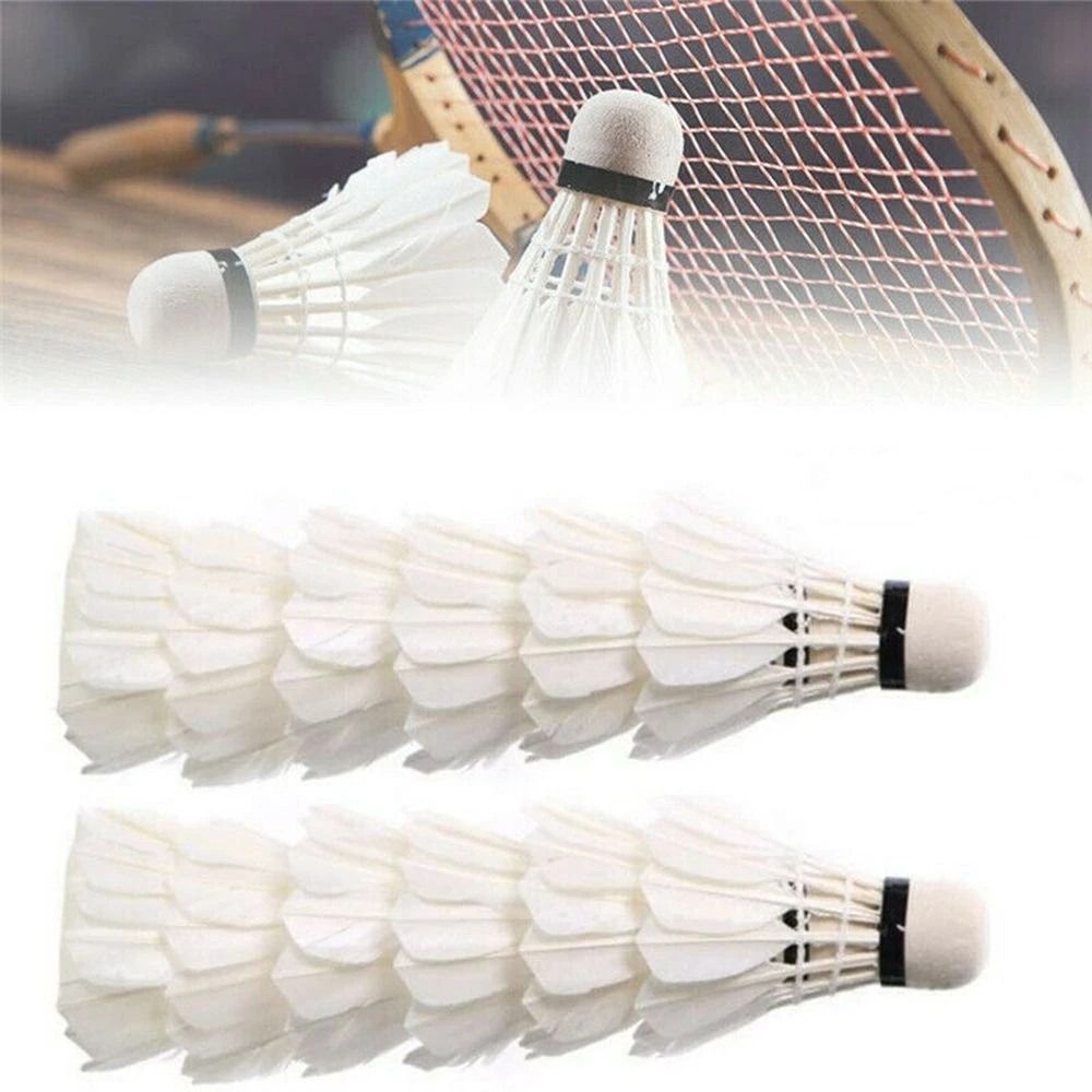 新しい白いガチョウの羽バドミントンシャトルコック耐久性のある - Feather Shuttlecock のレビューと価格